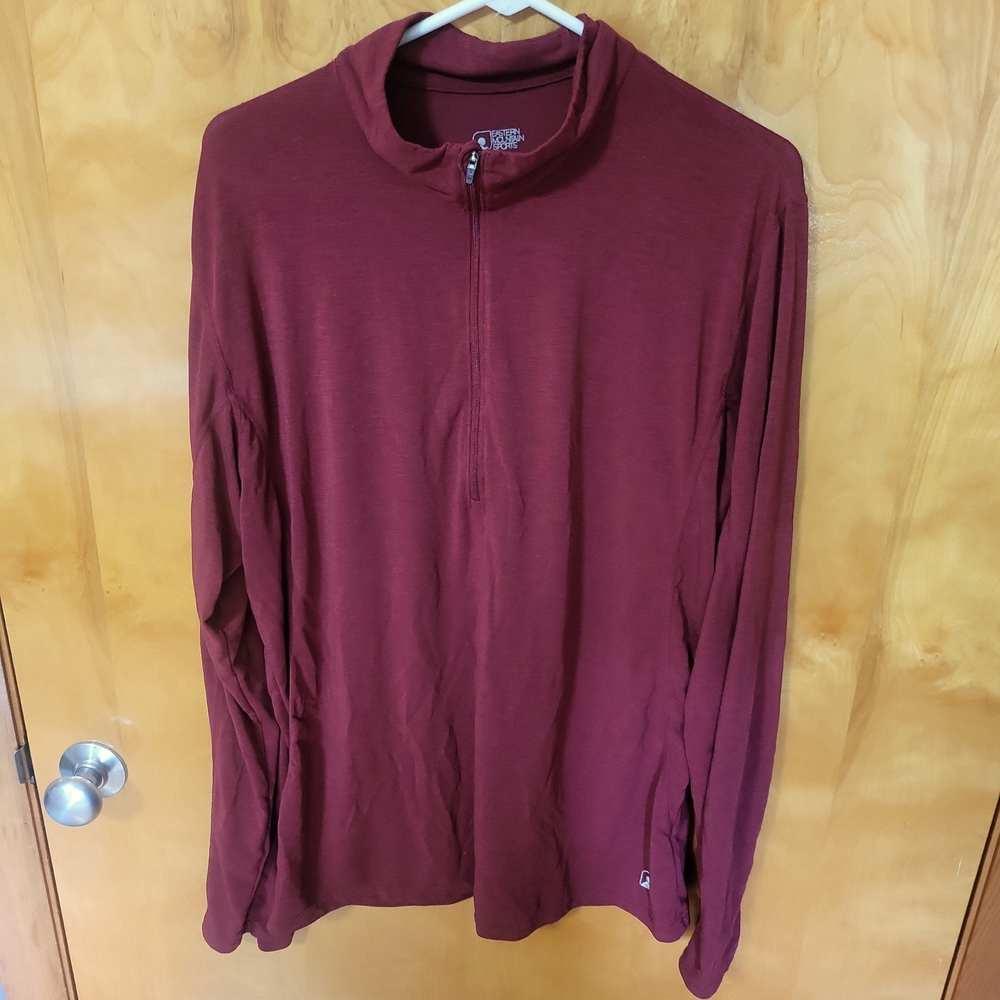 Eastern Mountain Sports EMS Techwick Men's Large 1/4 zip Long Sleeve Shirt